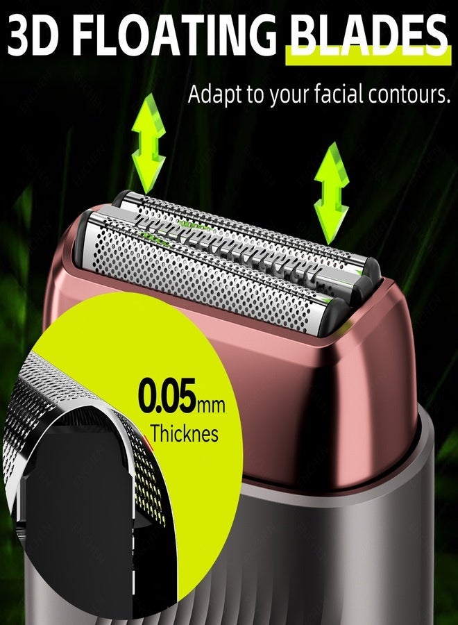 ENCHEN ماكينة حلاقة ميني مدمجة MS006 بنظام شفرات ثلاثية عائمة 3D بسرعة 6800 دورة في الدقيقة قابلة للشحن من نوع C بحجم الجيب - رمادي غامق - Image 2